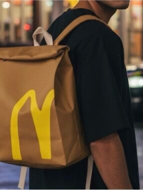 McDonald's retro Brown & Yellow Logo Backpack